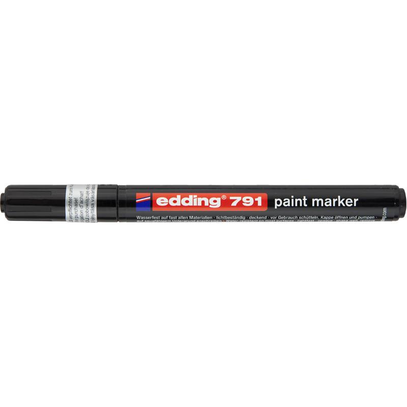 Маркер edding Paint e-791/01, 1-2 мм круглий чорний